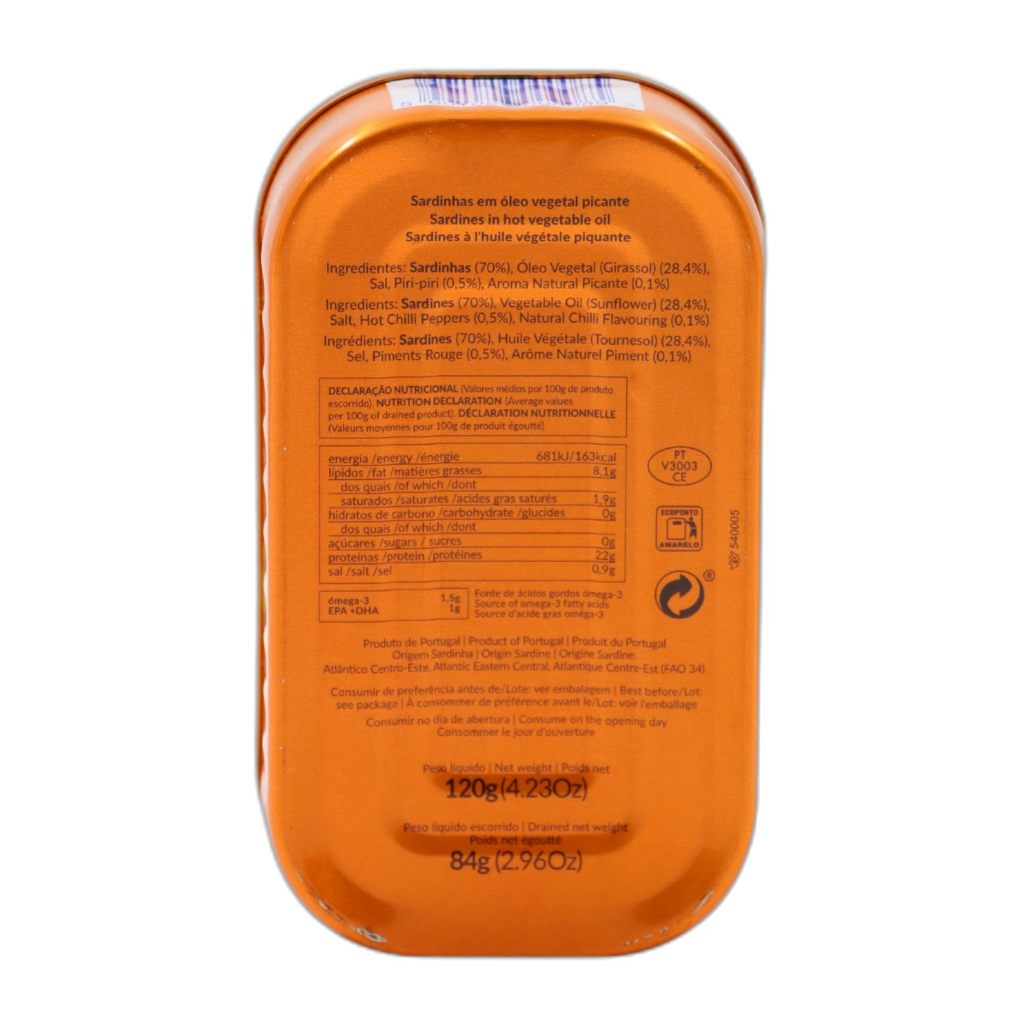 Bom Petisco Sardines in Spicy Vegetable Oil