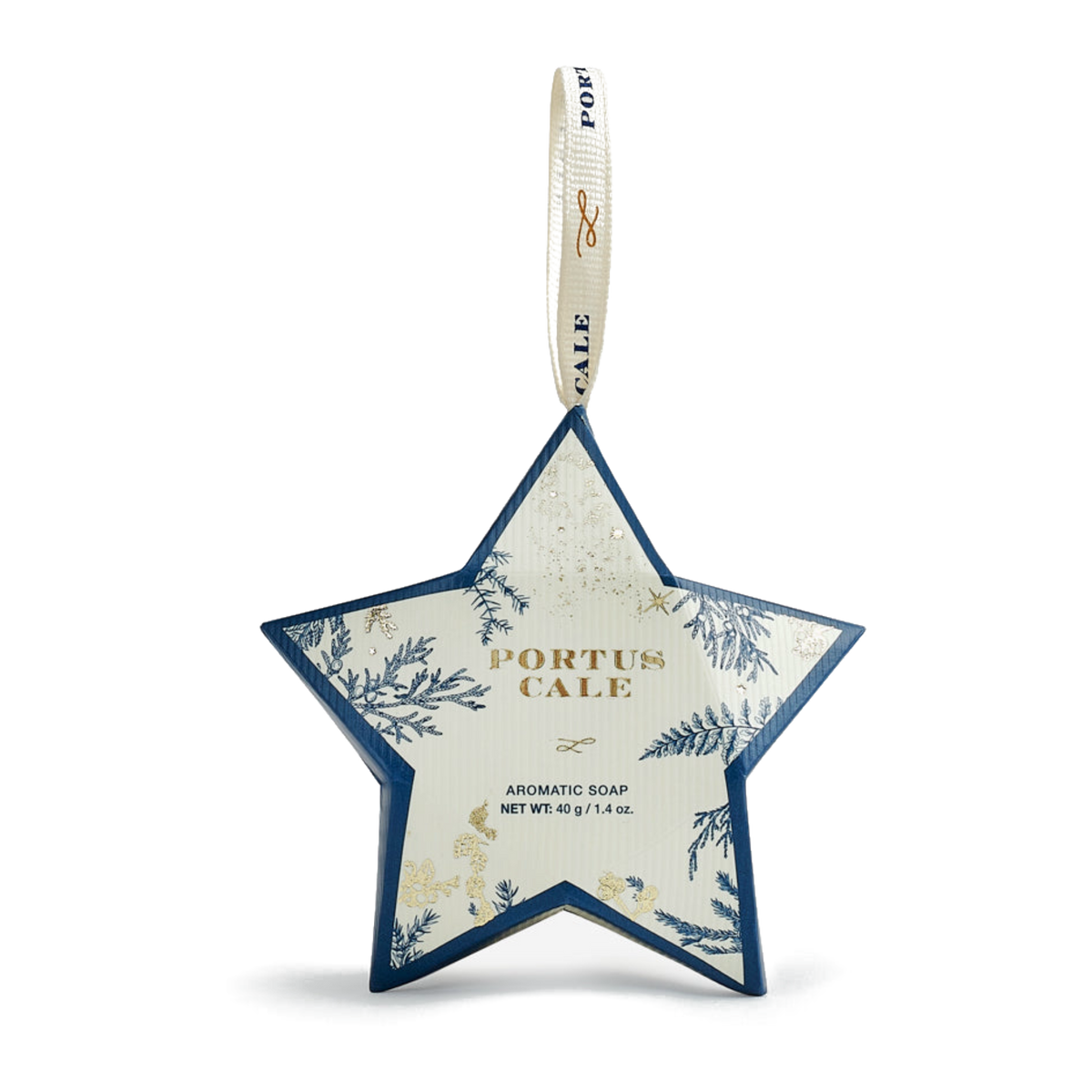 Portus Cale Festive Blue soap 40g with decorative gift packaging