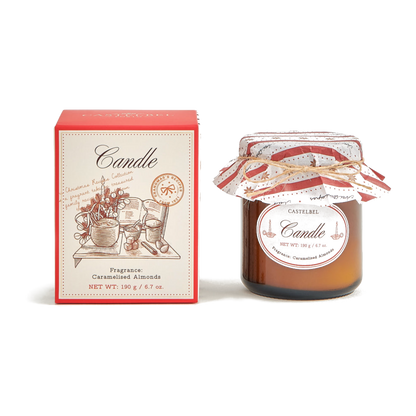 Castelbel Caramelized Almonds scented candle with gift packaging