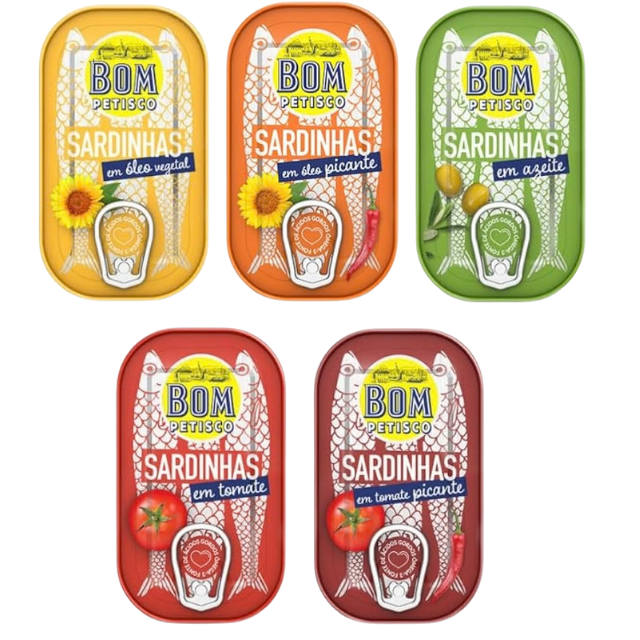 Bom Petisco Portuguese Sardines Degustacion (5 x 120g)