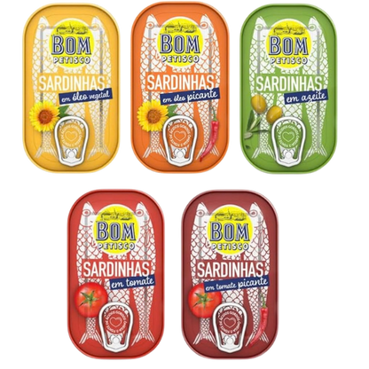 Bom Petisco Portuguese Sardines Degustacion (5 x 120g)