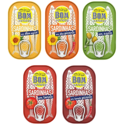 Bom Petisco Portuguese Sardines Degustacion (5 x 120g)
