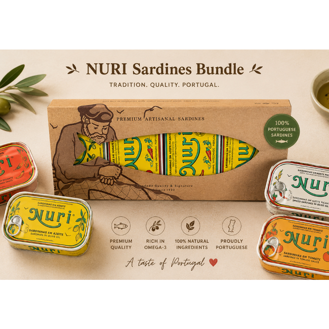 NURI Signature Collection – 4 Premium Portuguese Sardines (4 × 125g)