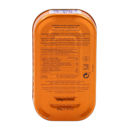 Bom Petisco Sardines in Spicy Vegetable Oil